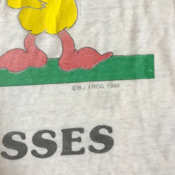 VINTAGE 80's Duck Christmas T-Shirt Tee L/XL Frog - Picture 3 of 8